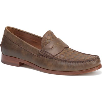 Trask Slade Water Resistant Woven Penny Loafer, Brown