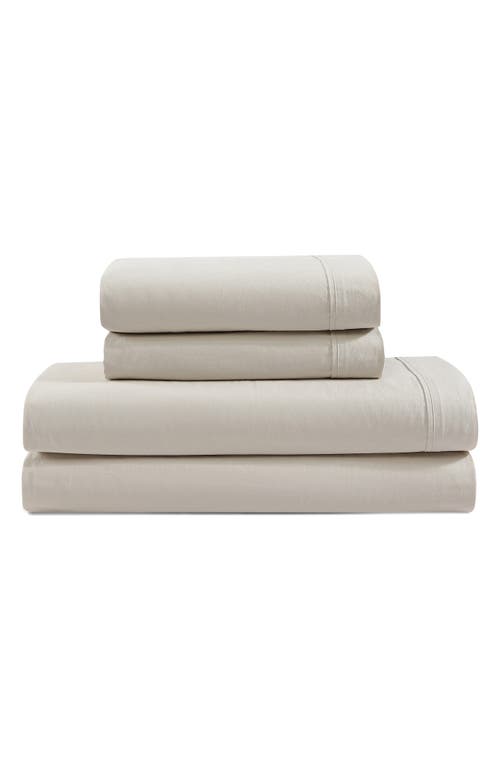 Calvin Klein Washed 200 Thread Count Percale Sheet Set in Beige/Tan at Nordstrom