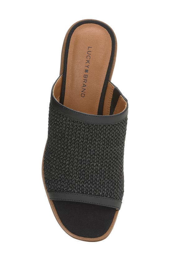Shop Lucky Brand Lenira Slide Sandal In Black Popcorn