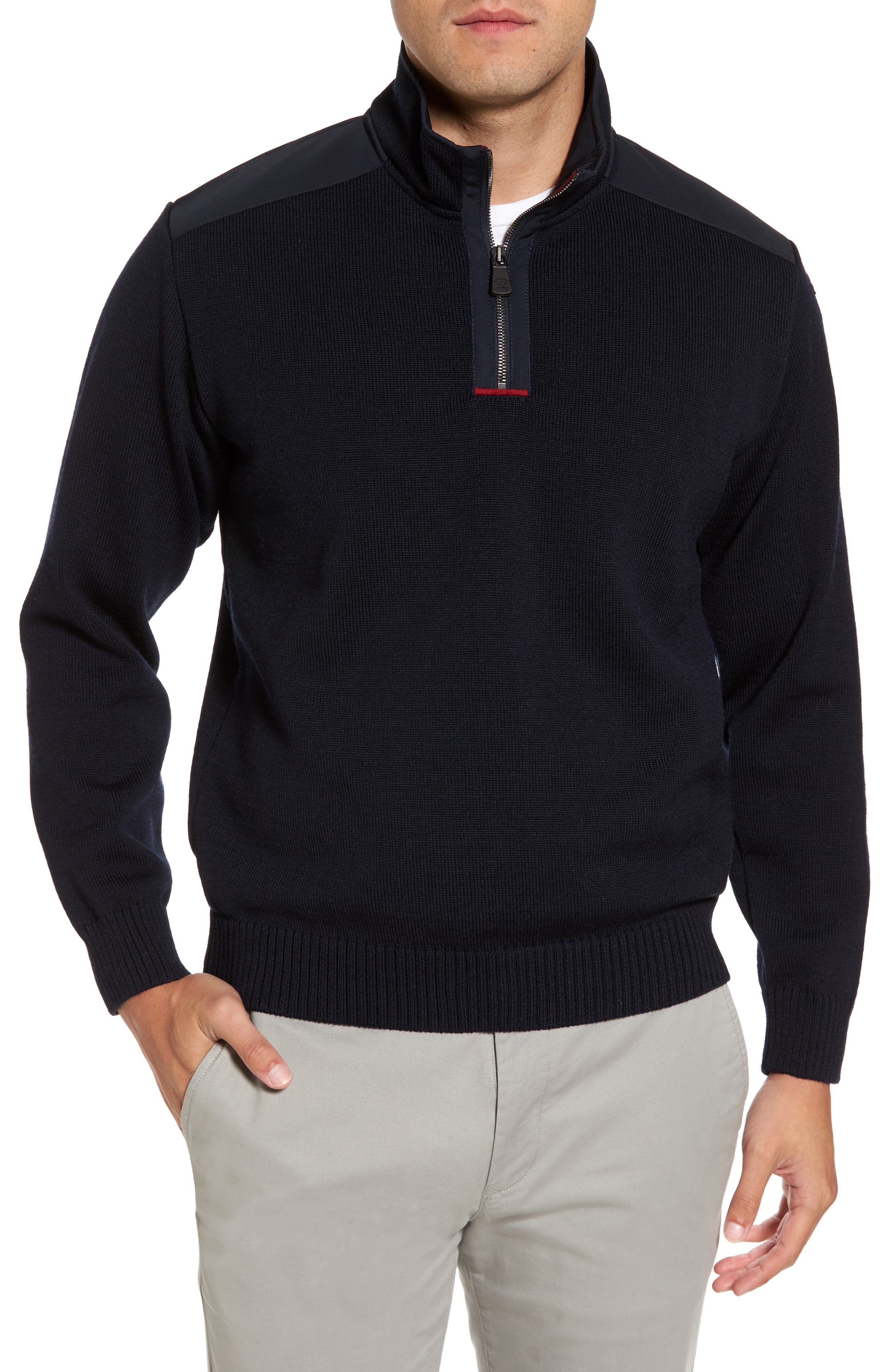 Paul&Shark Bretagne Quarter Zip Wool Sweater | Nordstrom