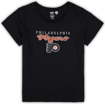 Women's Concepts Sport Black/Orange Philadelphia Flyers Badge T-Shirt &  Pants Sleep Set