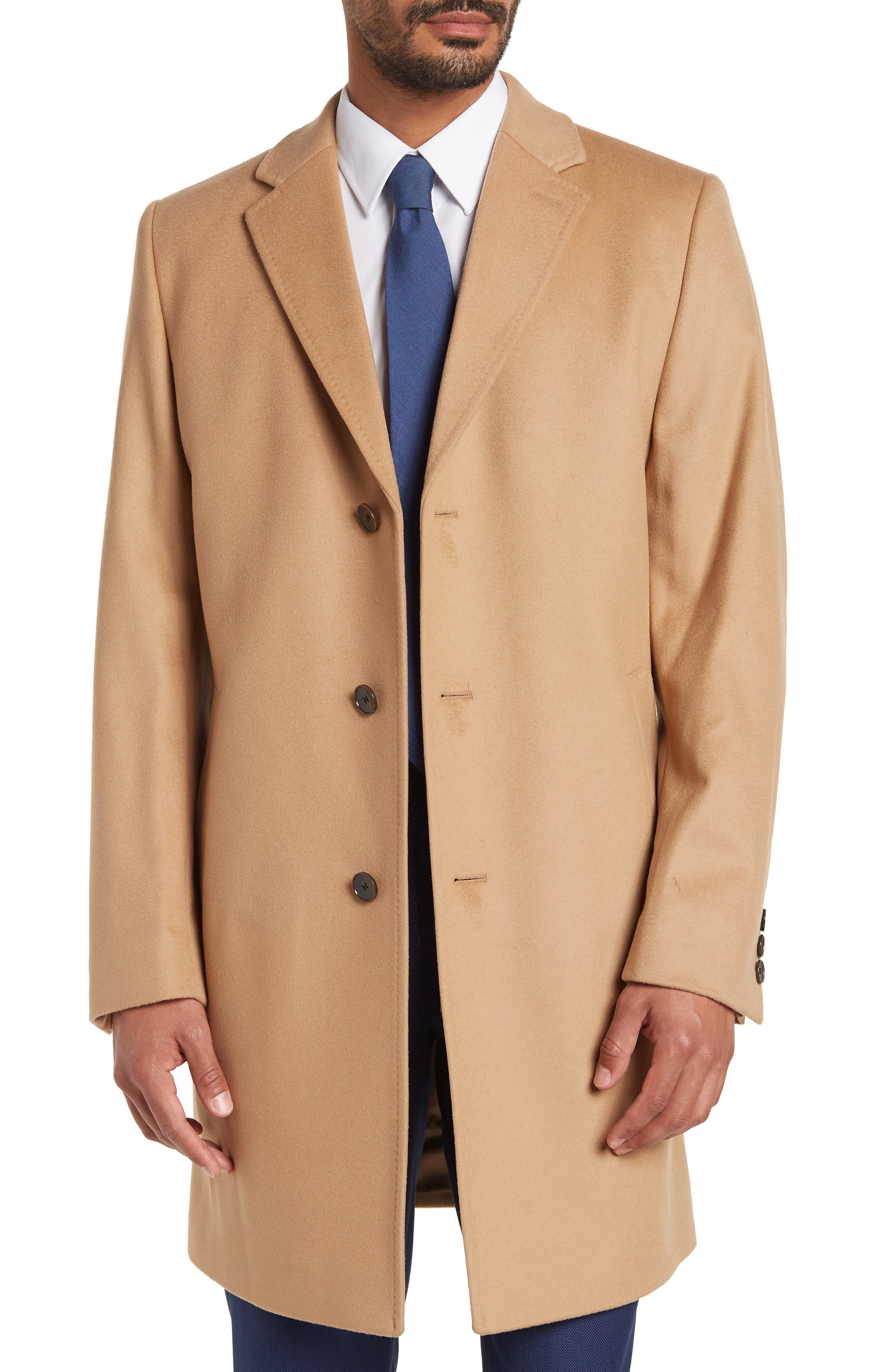 hugo boss wool blend coat