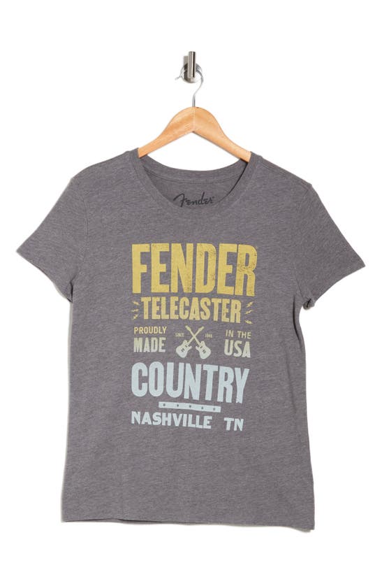 Shop Lucky Brand Fender Graphic T-shirt In Med Heather Grey