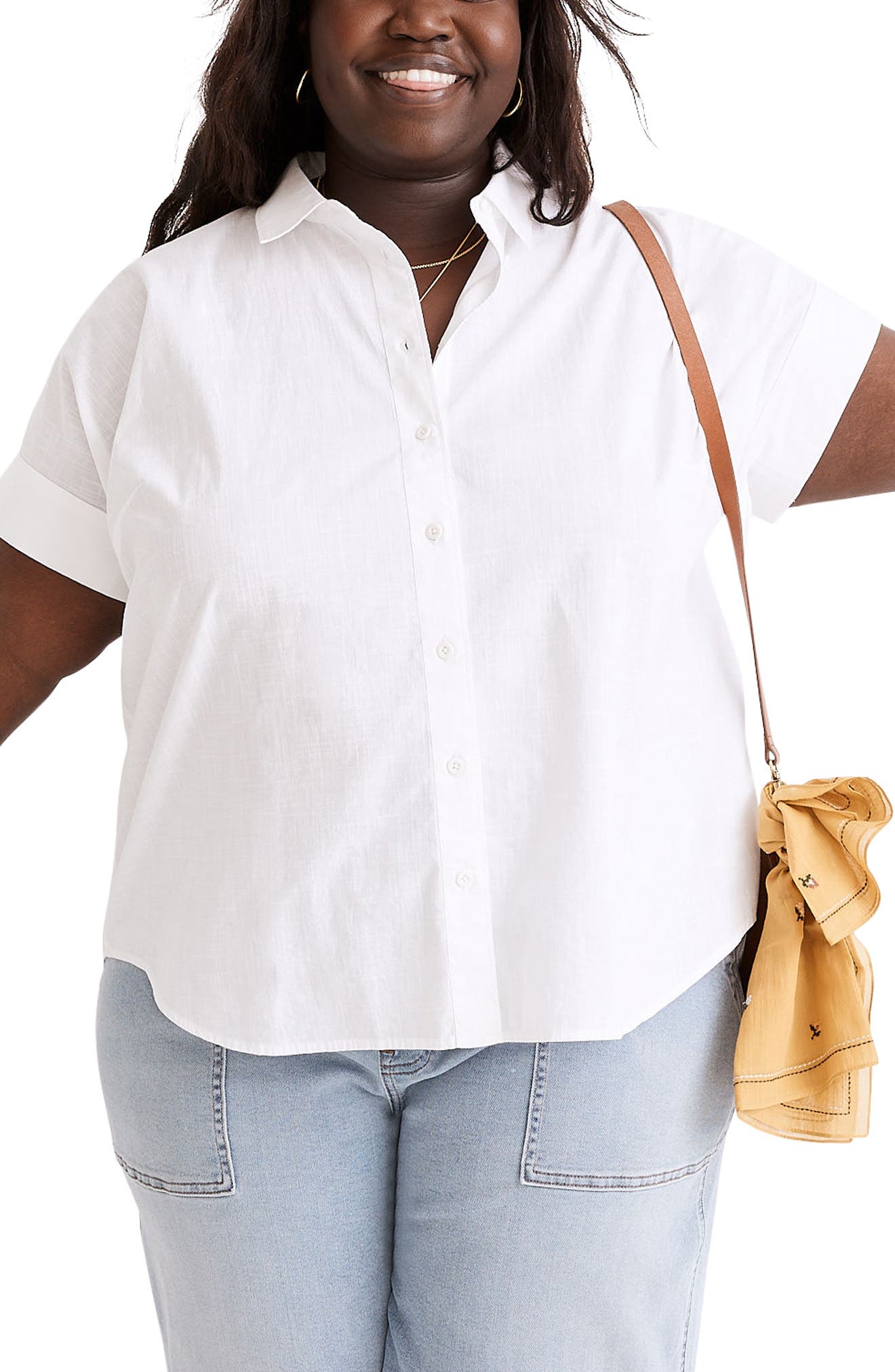 womens white dress shirt plus size