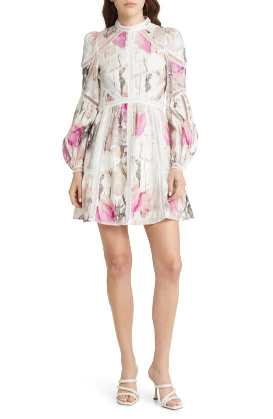 Ted Baker Fleurz Linen Mini Dress In Ltnude ModeSens