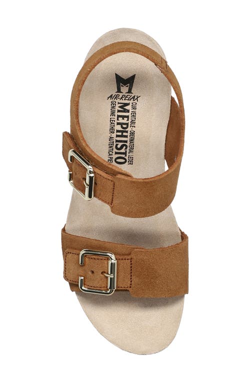 Mephisto Lissandra Platform Wedge Sandal In Tobacco