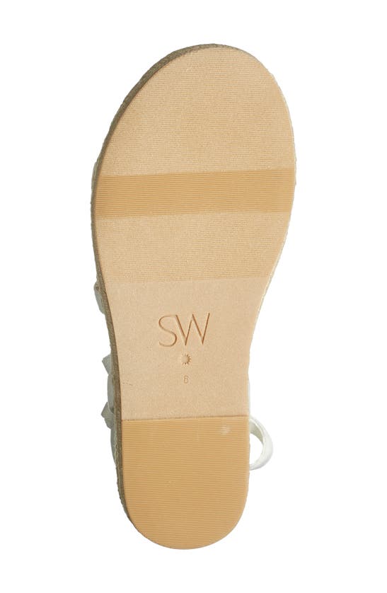 Stuart Weitzman Espadrille Flat Sandal In White.