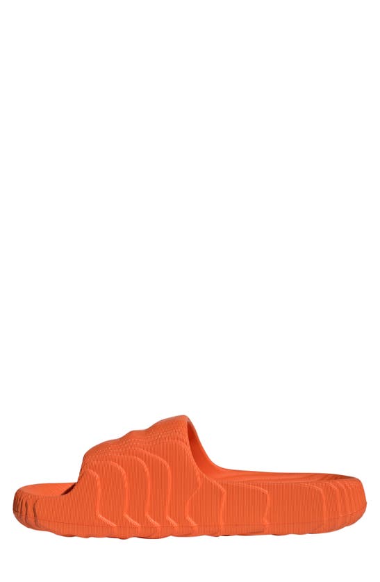 Shop Adidas Originals Adilette 22 Slide Sandal In Orange/ Orange/ Black