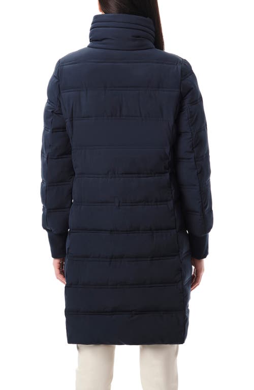 Bernardo Stand Collar Puffer Jacket In Navy