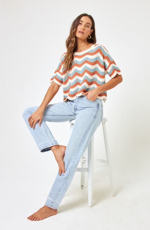 Shop L*space Lspace Make Waves Stripe Cover-up Shorts In Del Mar Stripe