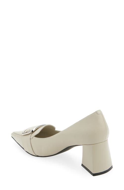 Shop Jeffrey Campbell Emphasis Pointed Toe Pump In Light Grey Silver