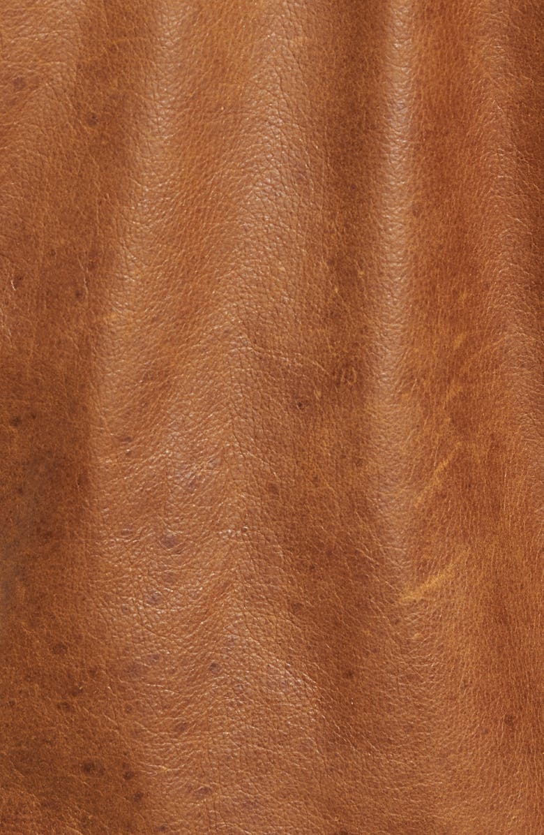 Schott NYC Leather Trucker Jacket with Genuine Sheepskin Collar, Alternate, color, Sycamore