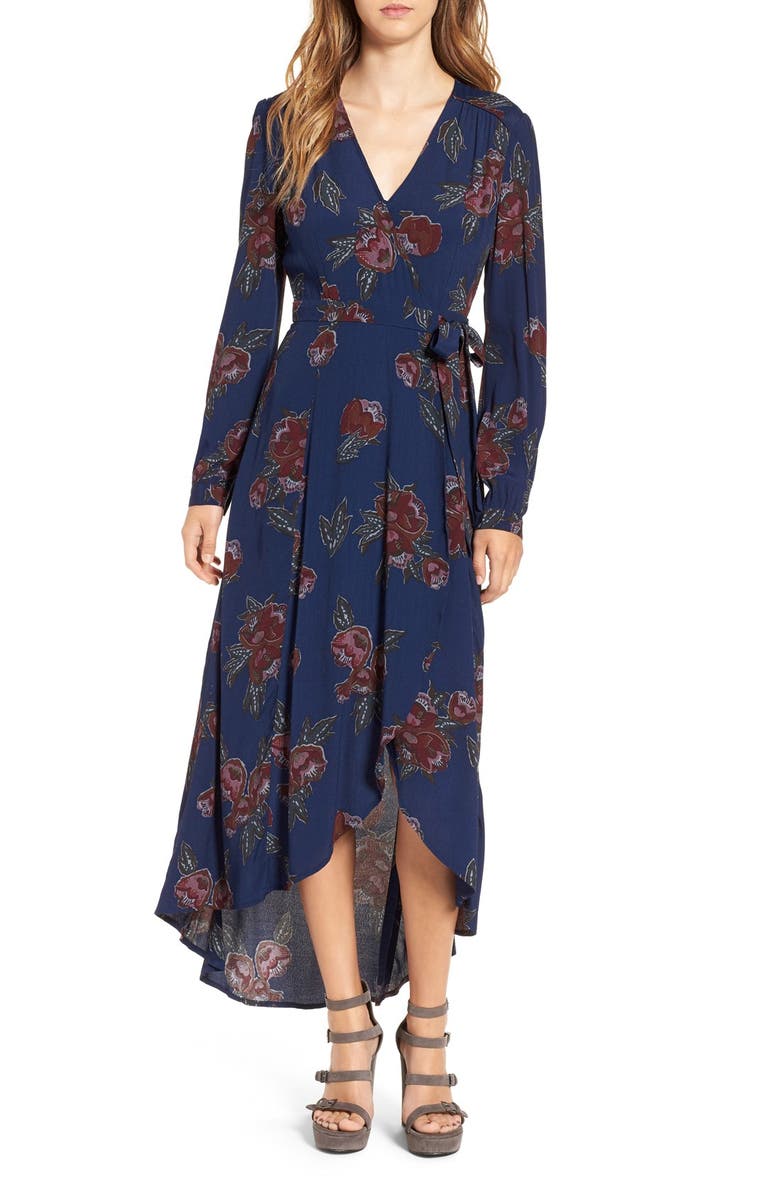 ASTR 'Isabel' Floral Print Wrap Maxi Dress | Nordstrom
