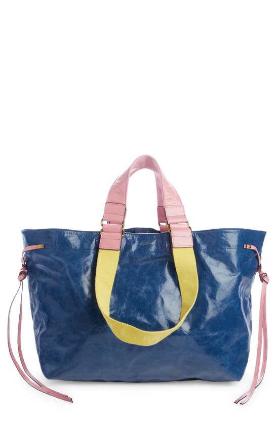 ISABEL MARANT Wardy バッグ ネイビー Isabel Marant Wardy Colorblock Leather Tote In Navy | ModeSens