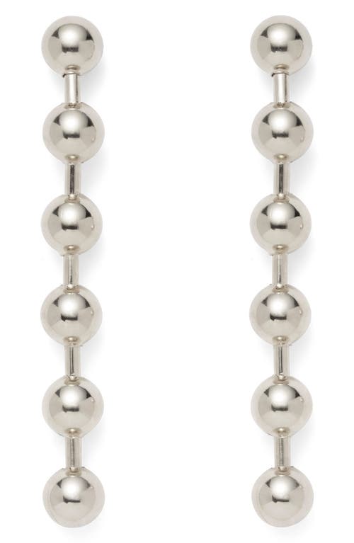 Shop Lady Grey Ball Chain Linear Drop Earrings In Silver