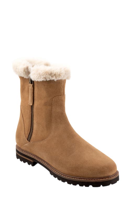 Trotters Forever Faux Shearling Trim Boot Beige Suede at Nordstrom,