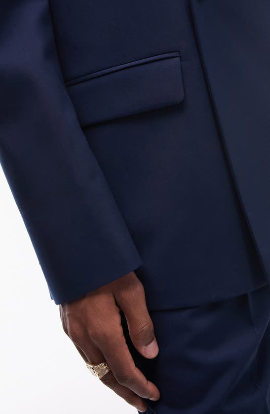 Shop Topman Modern Fit Suit Jacket In Navy