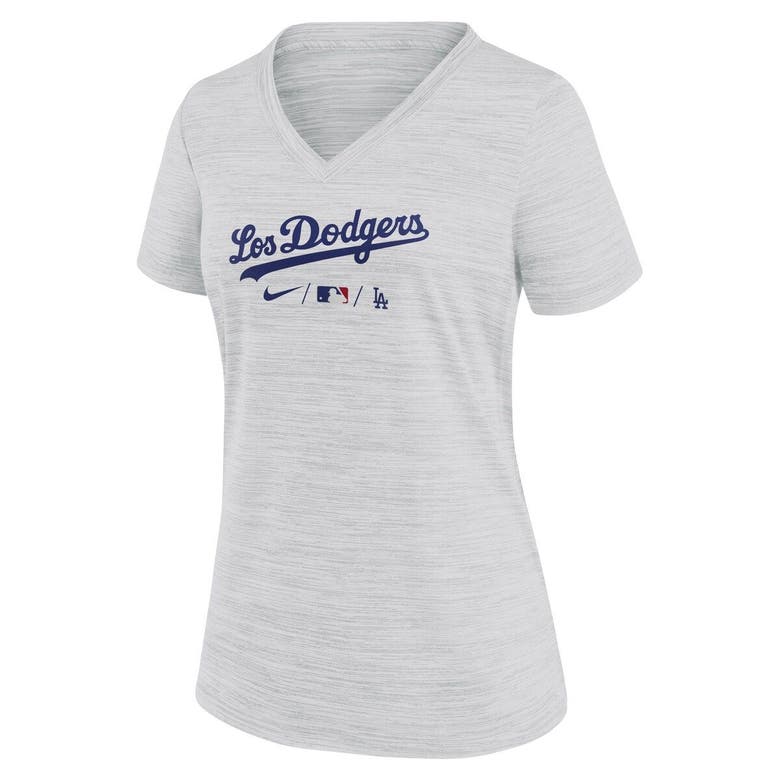 Los Angeles Dodgers MLB Nike Tee Dry Logo Dri-Fit Gray Shirt Men