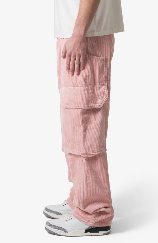 Mnml Ultra Baggy Corduroy Cargo Pants In Pink