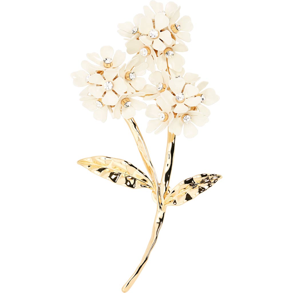 Carolina Herrera Cluster Flower Brooch In White