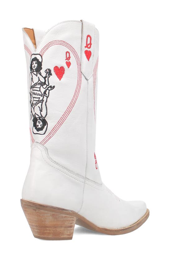 Shop Dingo Queen A Hearts Western Boot In White