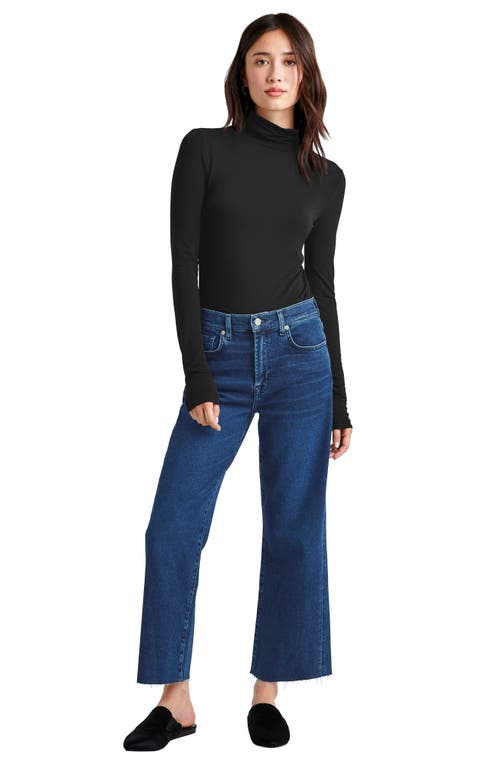 Splendid Long Sleeve Turtleneck Top In Black