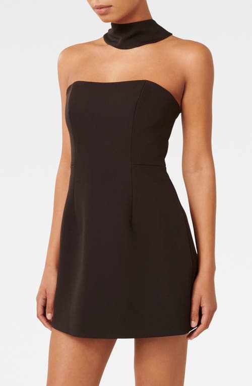 Shop Ever New Rowan Scarf Neck Cocktail Minidress In Black