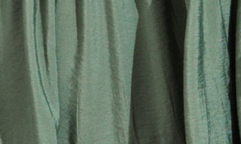 Shop & Other Stories Eyelet Ruffle Long Sleeve Mini Shirtdress In Khaki Green Medium