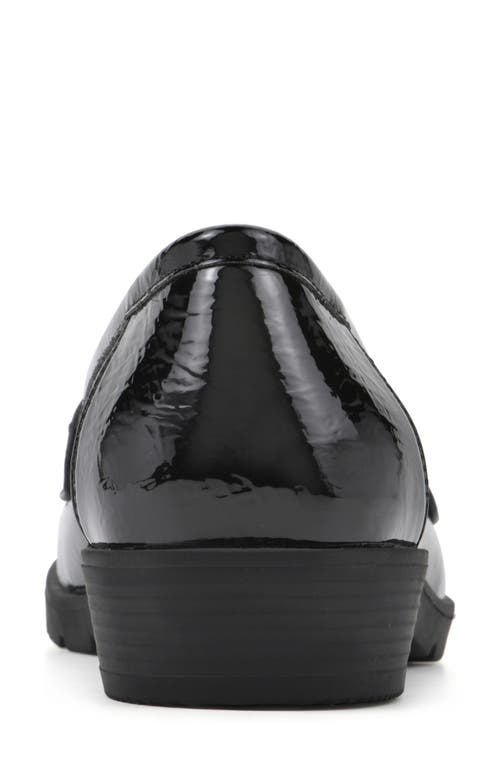 Cliffs By White Mountain Galah Penny Loafer In Black/patent
