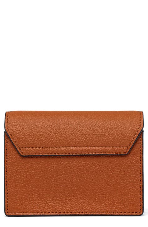 Brown top wallet women