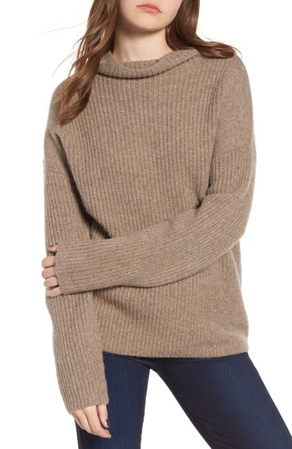 Trouve | Rib Funnel Neck Sweater | Nordstrom Rack