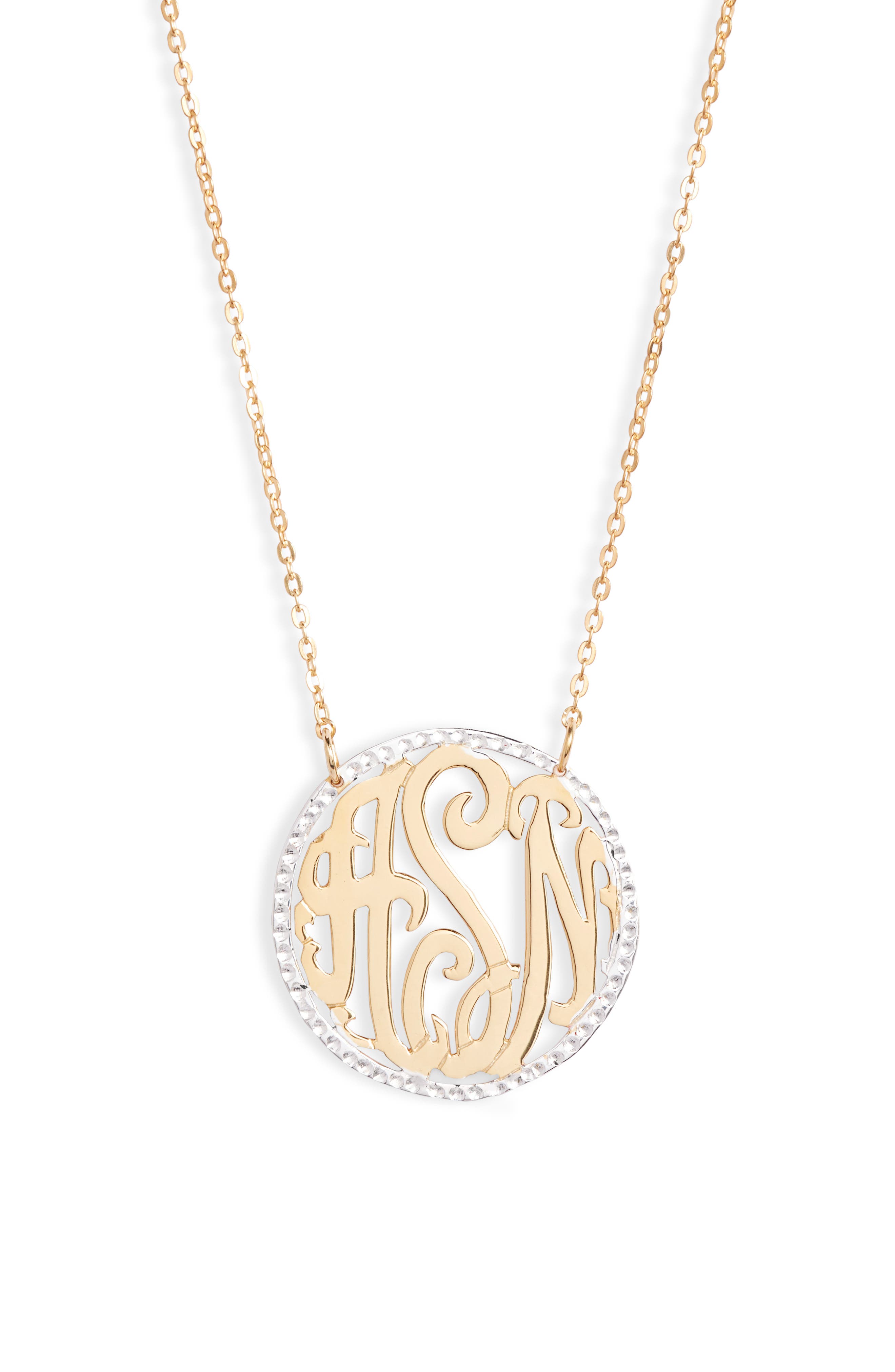 argento vivo initial pendant necklace