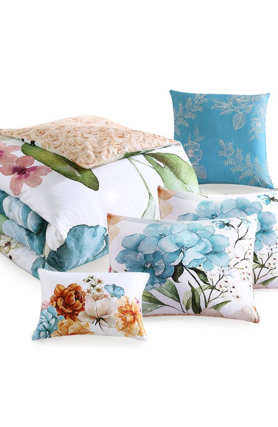 Shop Bebejan Maia Reversible Cotton Sateen Comforter & Sham Set In Blue