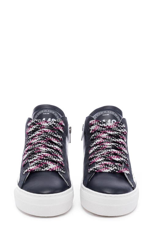 P448 Thea Mid Sneaker In Glitterfine/navy