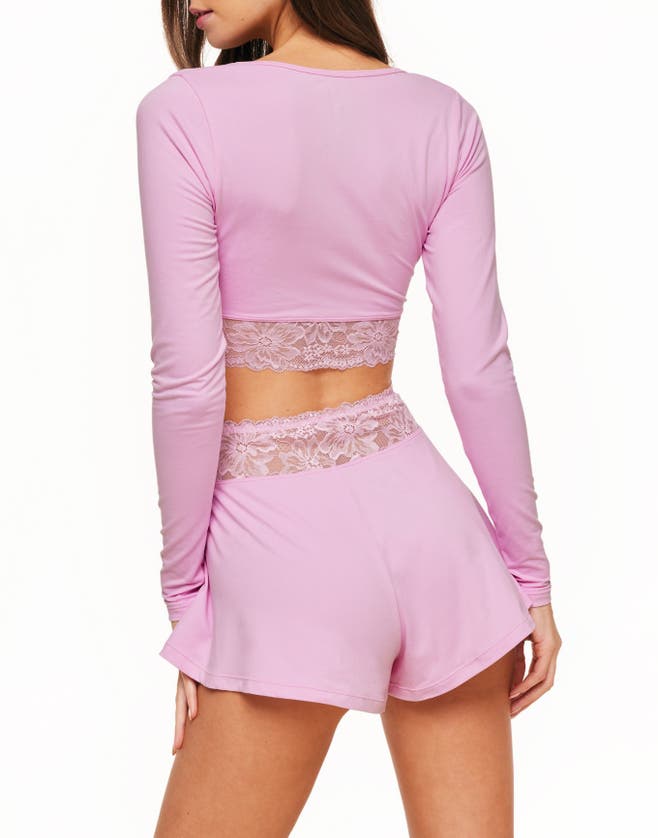 Adore Me Madelynn Pajama Set In Medium Pink