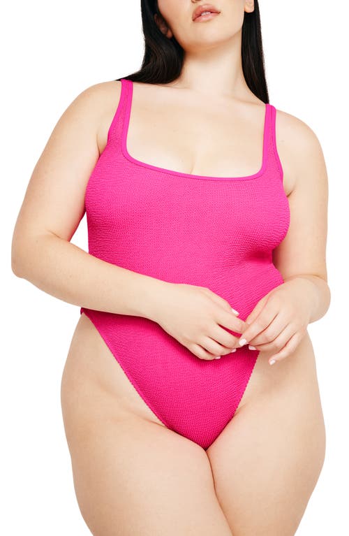 Shop Good American Always Fit One-piece Swimsuit In Pink Glow002