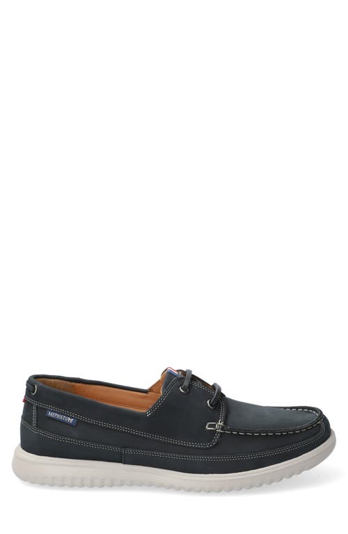 Mephisto Trevis Boat Shoe In Deep Blue