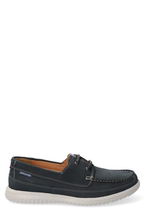 Shop Mephisto Trevis Boat Shoe In Deep Blue