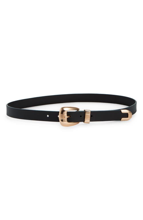 Petit Moments Etched Buckle Belt in Black at Nordstrom
