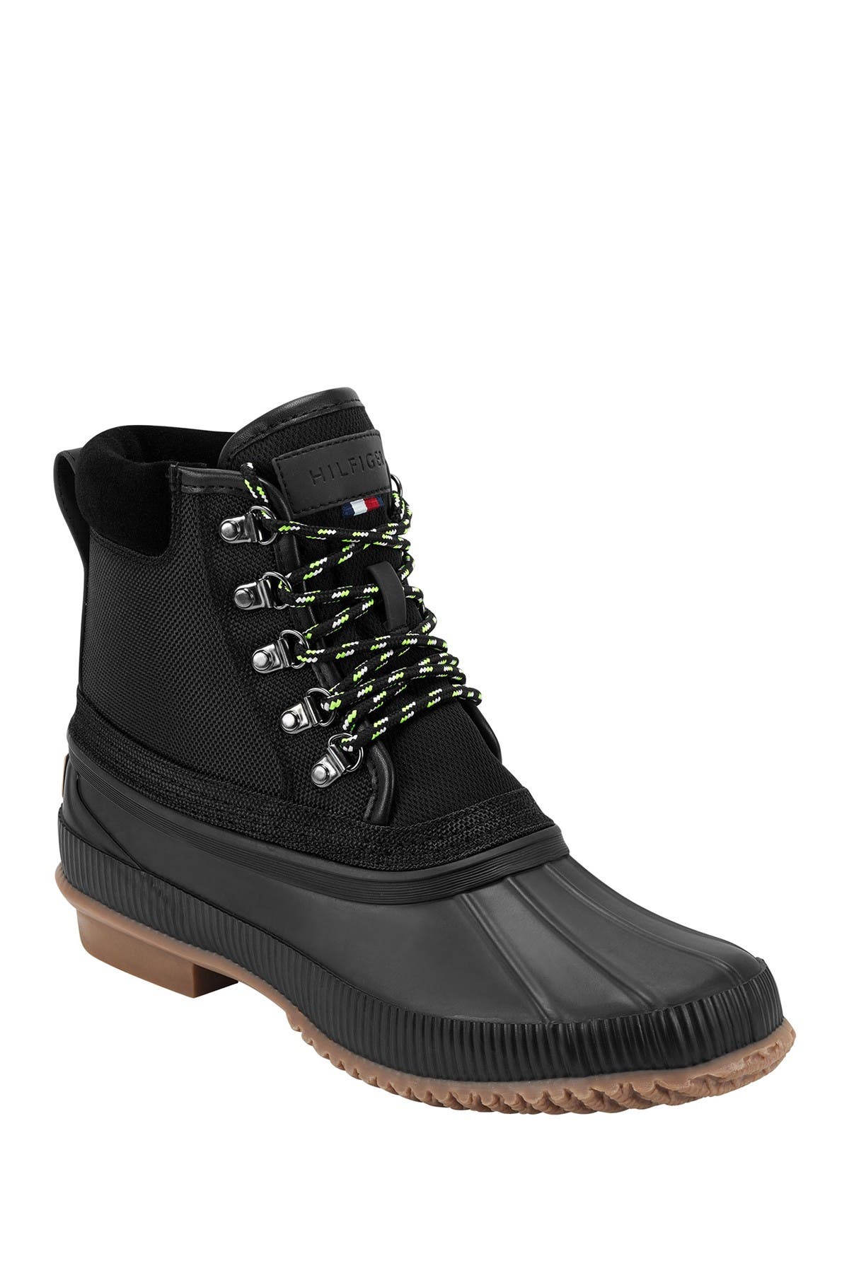 black tommy hilfiger duck boots