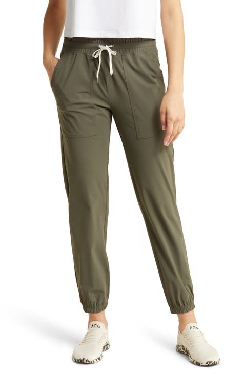 Vuori Womens Miles Ankle Pants (S) Performance CLAY Pockets Stretch NWT