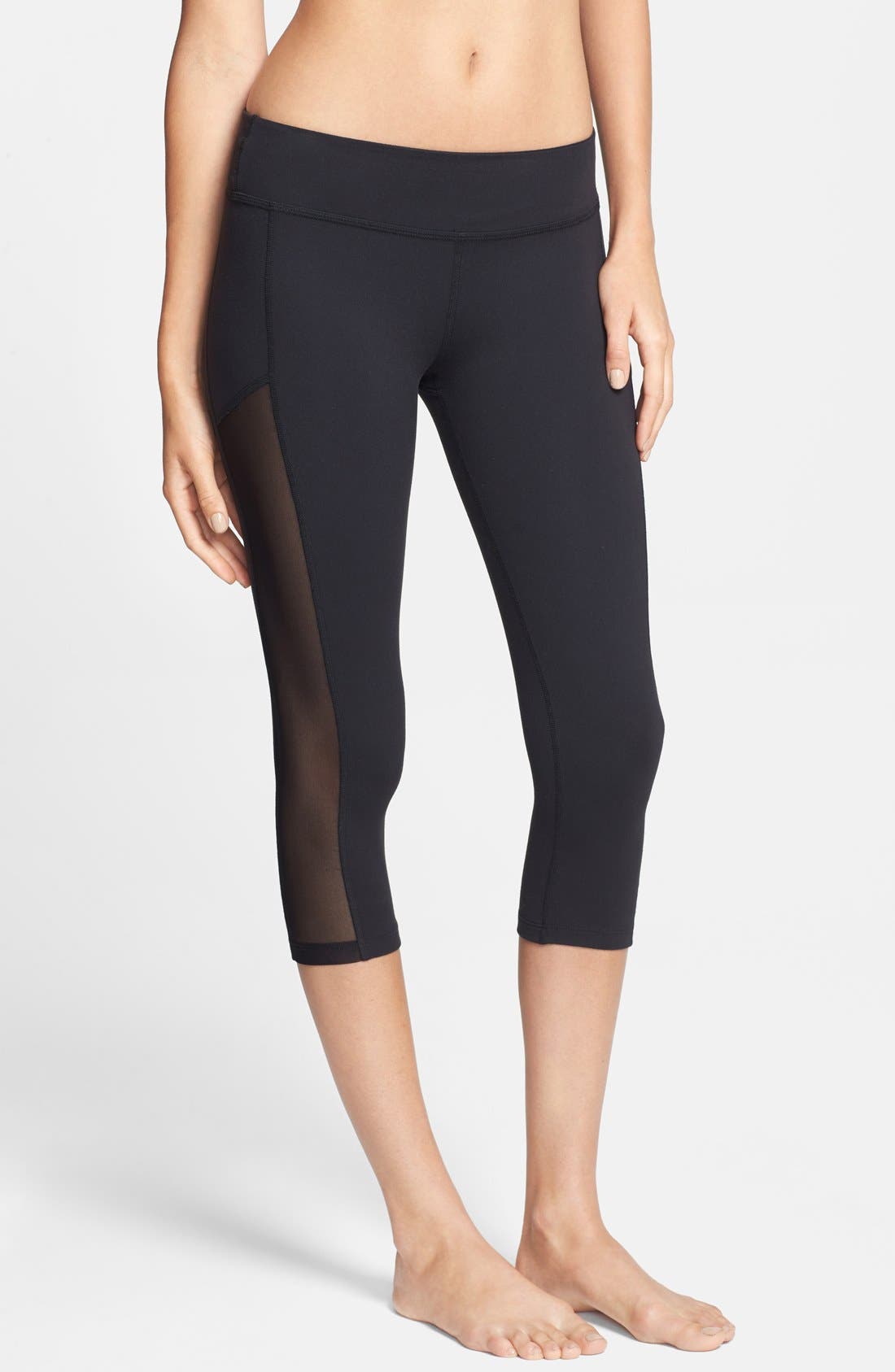 Beyond Yoga Mesh Panel Capri Leggings Nordstrom