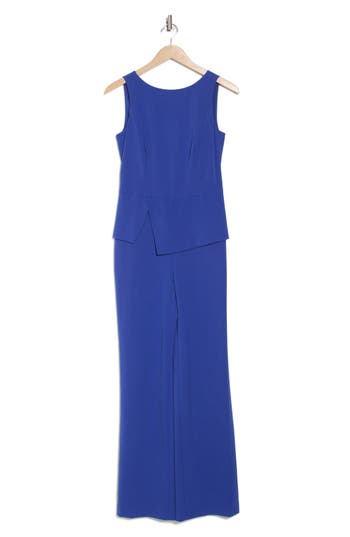 VINCE CAMUTO VINCE CAMUTO SLEEVELESS PEPLUM JUMPSUIT 