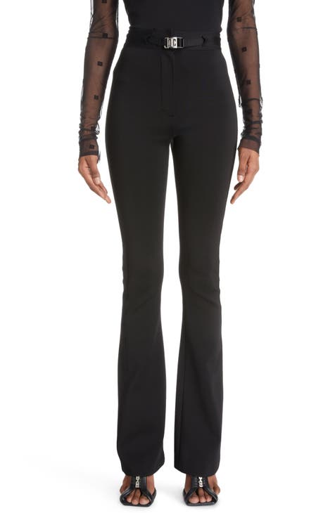 Givenchy Black Stretch Knit Patched Leggings M Givenchy