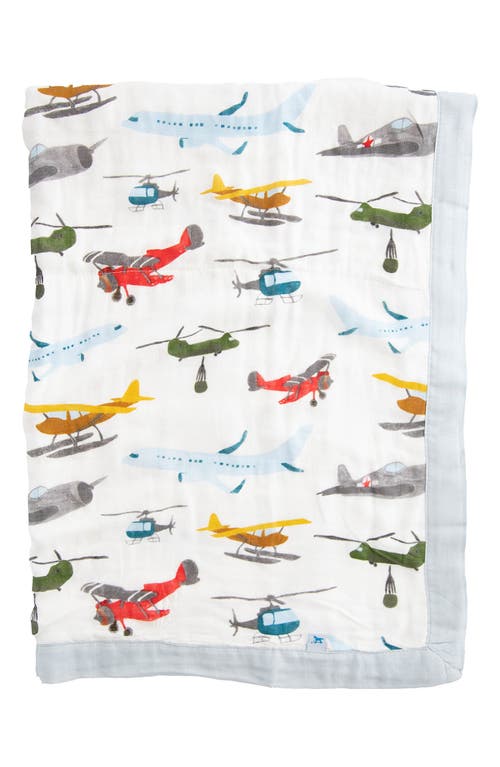little unicorn Deluxe Muslin Baby Receiving Quilt in Air Show at Nordstrom