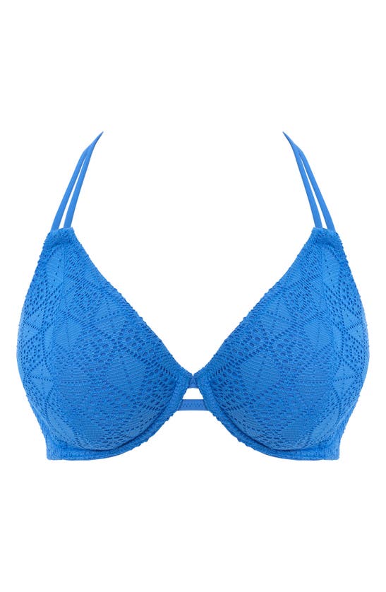 Freya Nomad Nights Underwire Halter Bikini Top In Atlantic (alt)