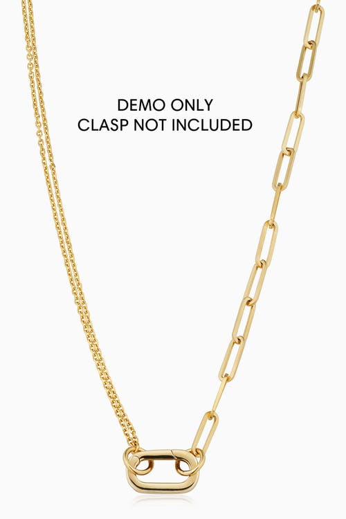 Oradina 14k Yellow Gold Rimini Venice Mixed Link Split Chain In Yellow Gold