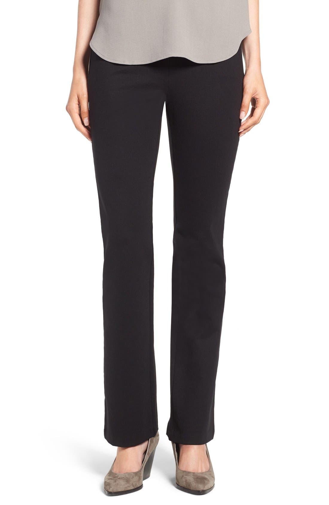 Eileen Fisher Heavyweight Knit Slim Bootcut Pants (Regular & Petite