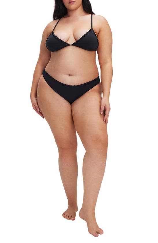 Shop Good American Whipstitch Bikini Bottoms In Black001