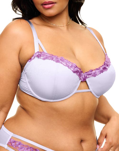 Adore Me Eva Push Up Balconette Bra In Medium Purple